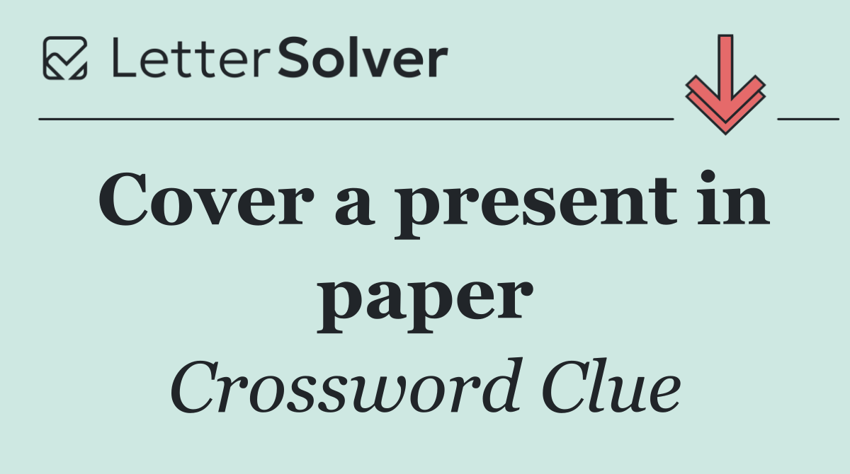 Cover a present in paper