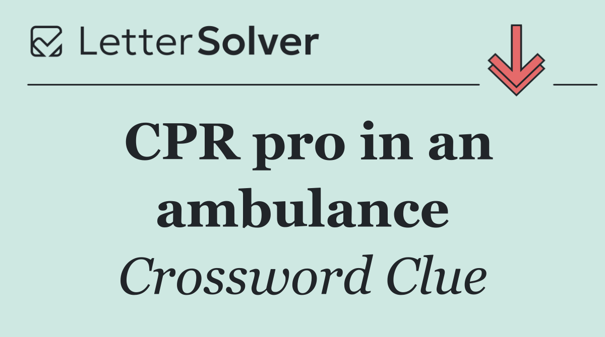CPR pro in an ambulance