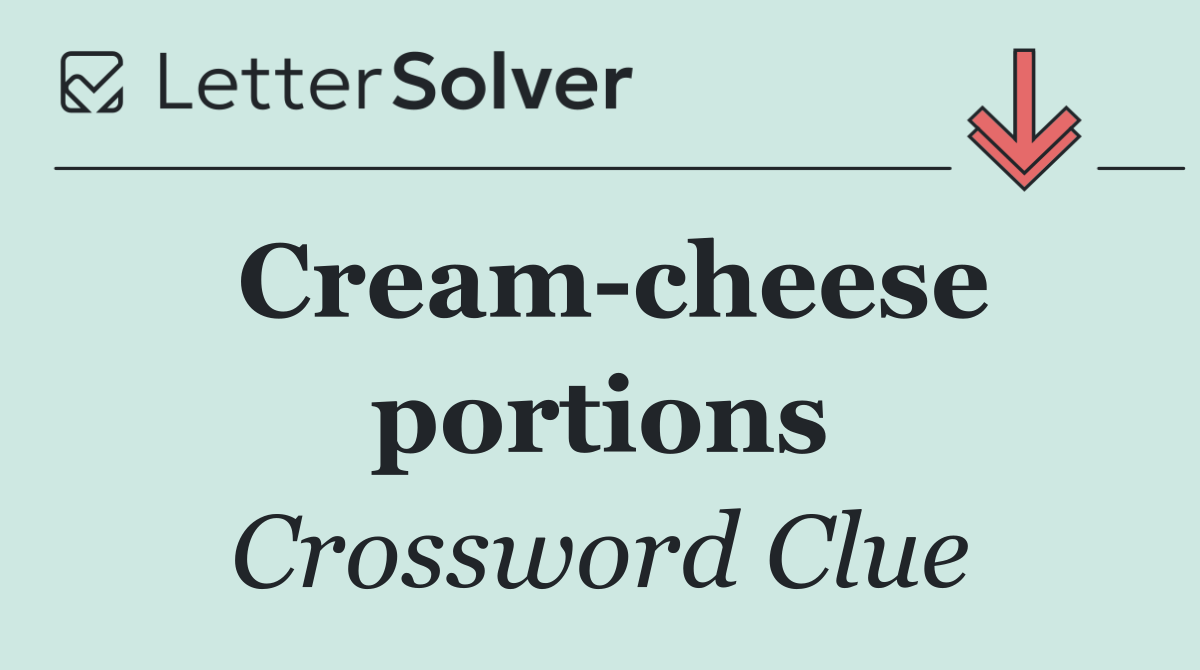 Cream cheese portions