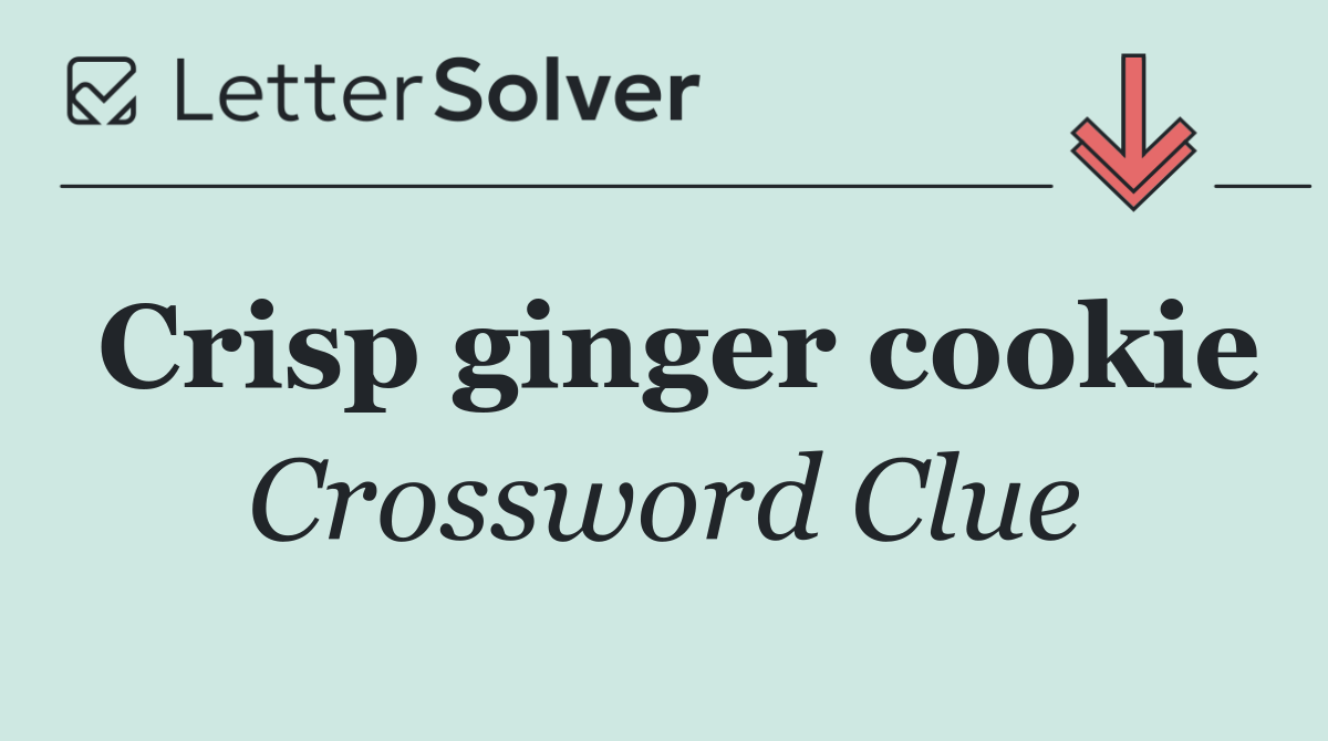 Crisp ginger cookie