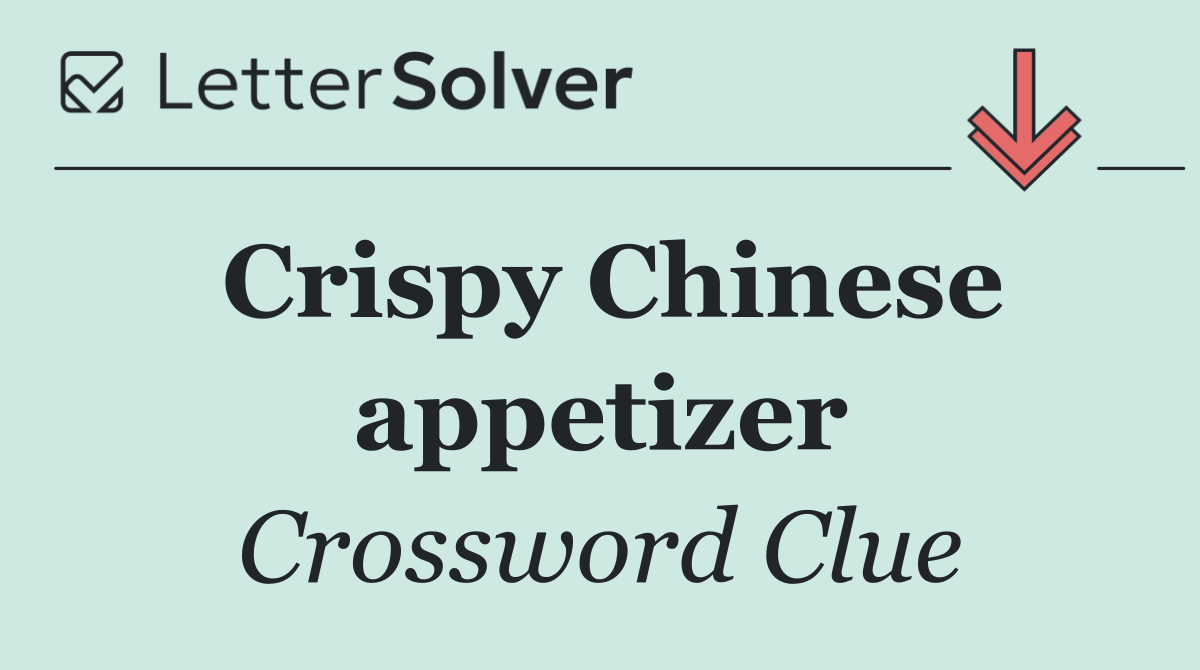 Crispy Chinese appetizer