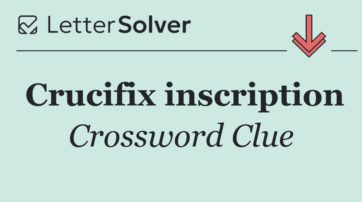 Crucifix inscription