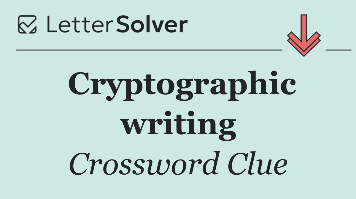 Cryptographic writing
