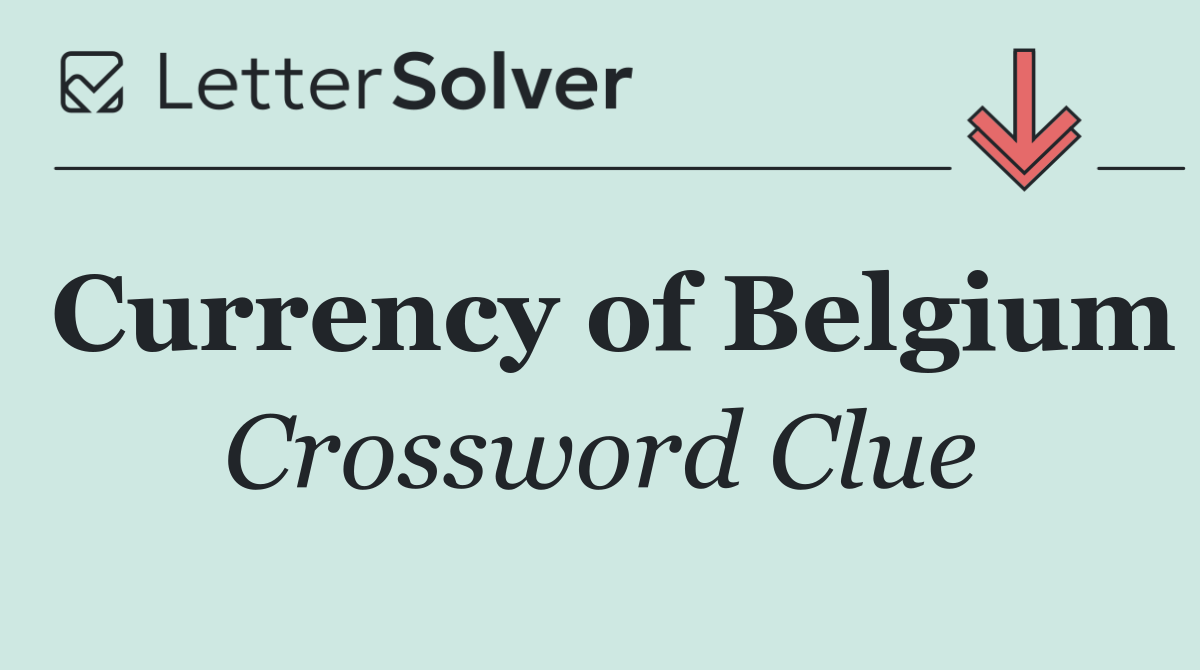 Currency of Belgium