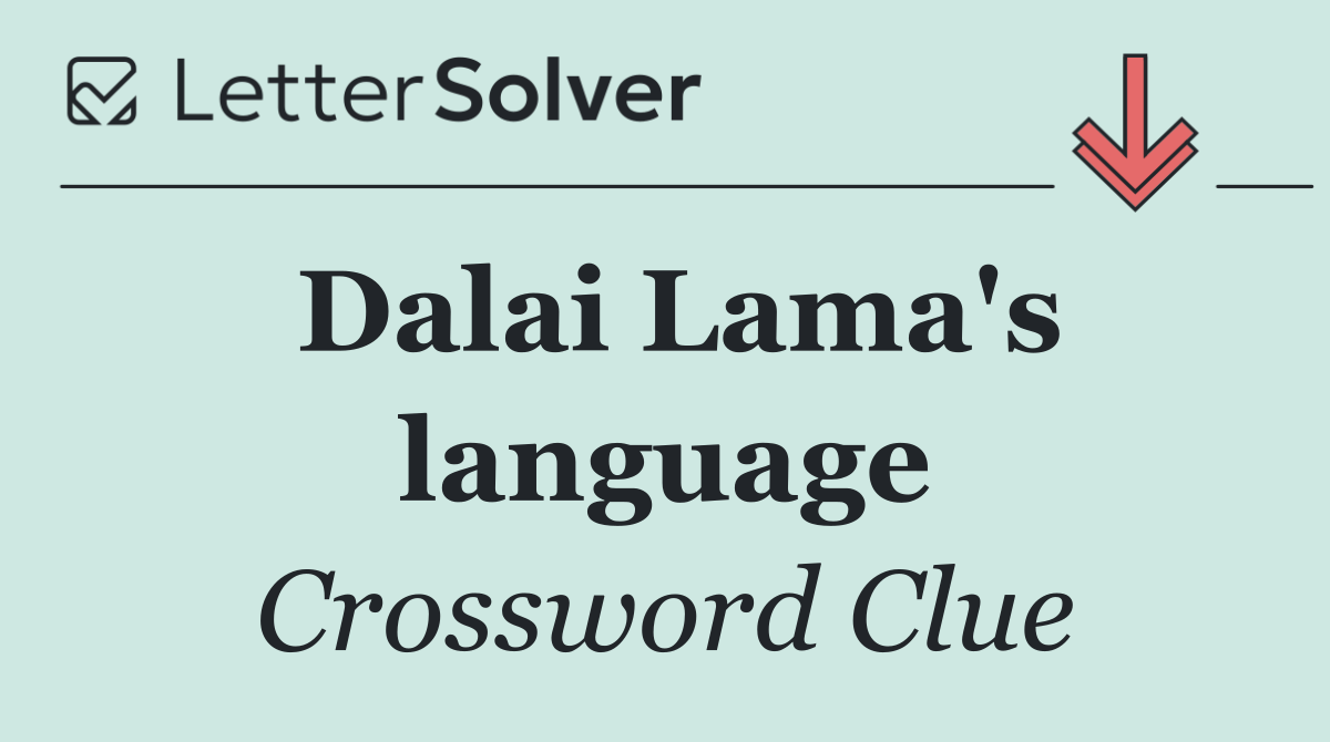 Dalai Lama's language