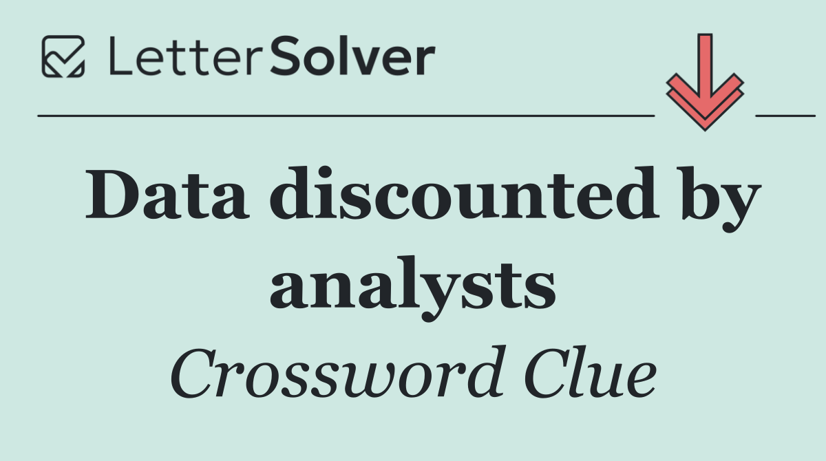 Data discounted by analysts