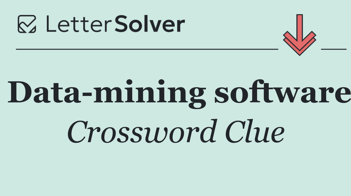 Data mining software