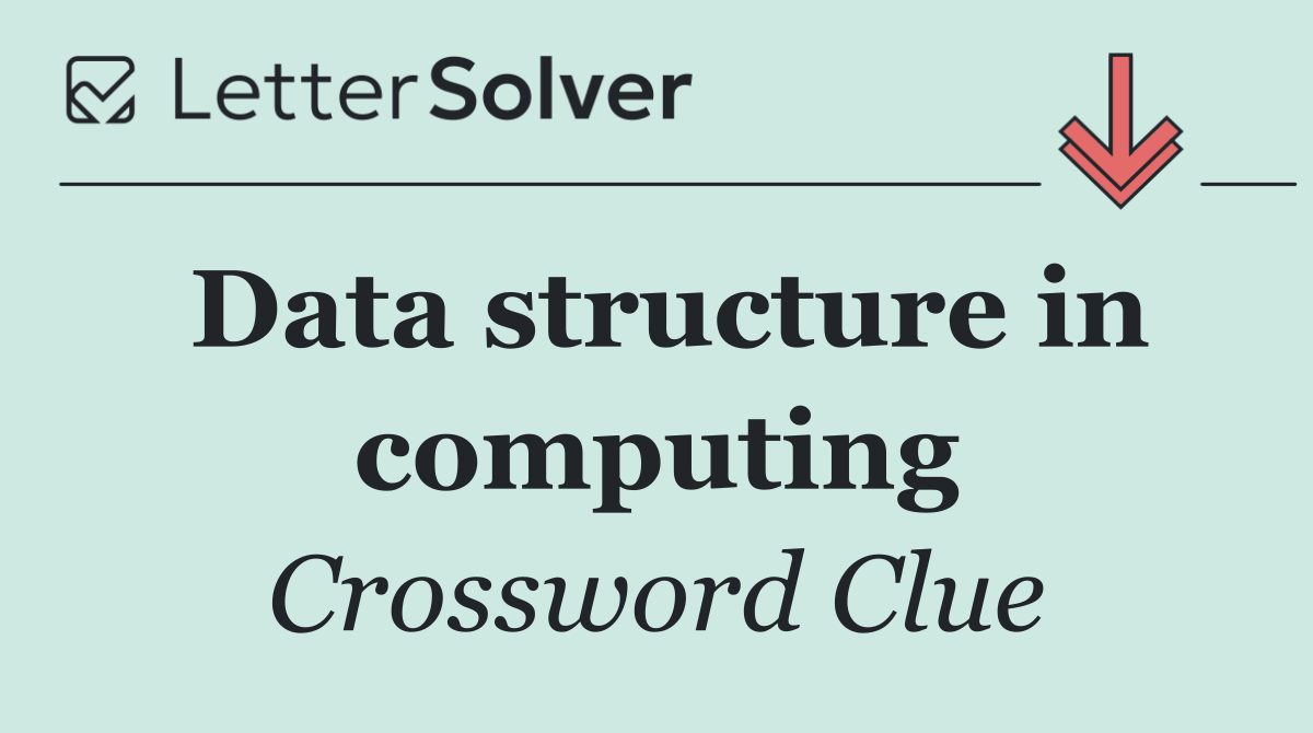 Data structure in computing