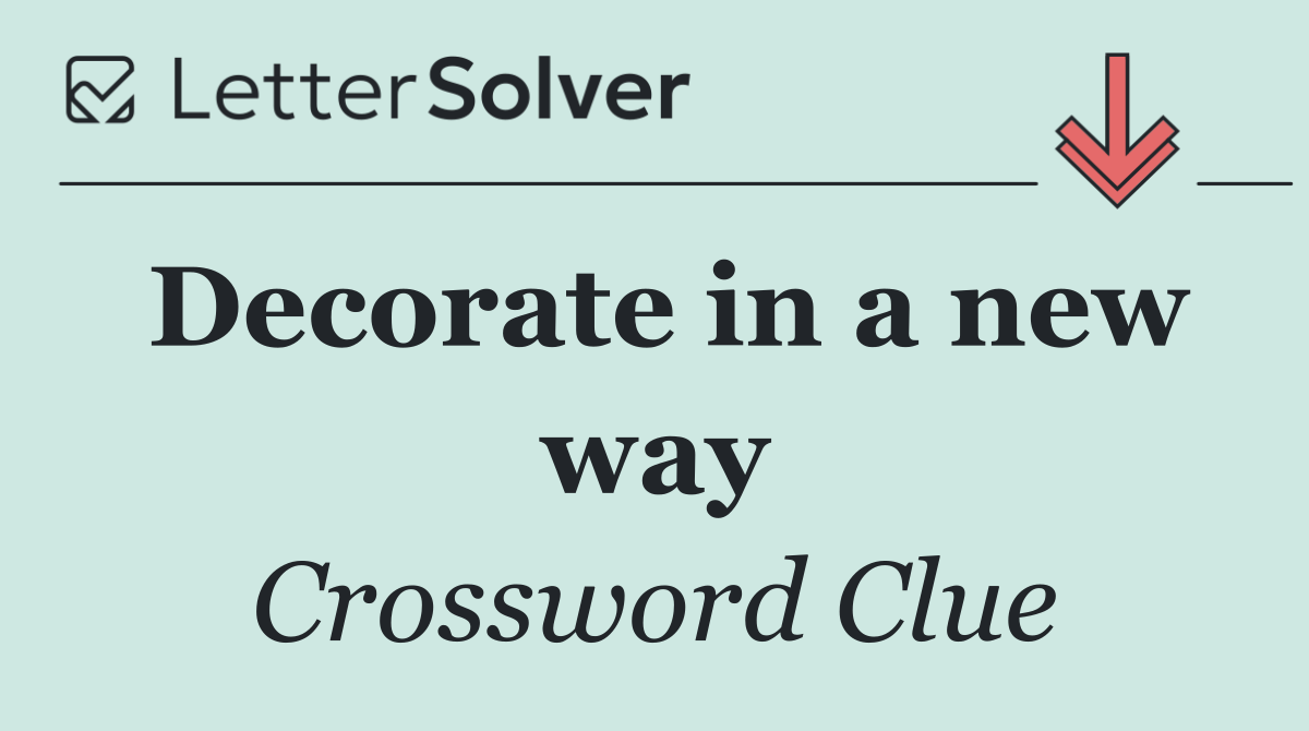 Decorate in a new way