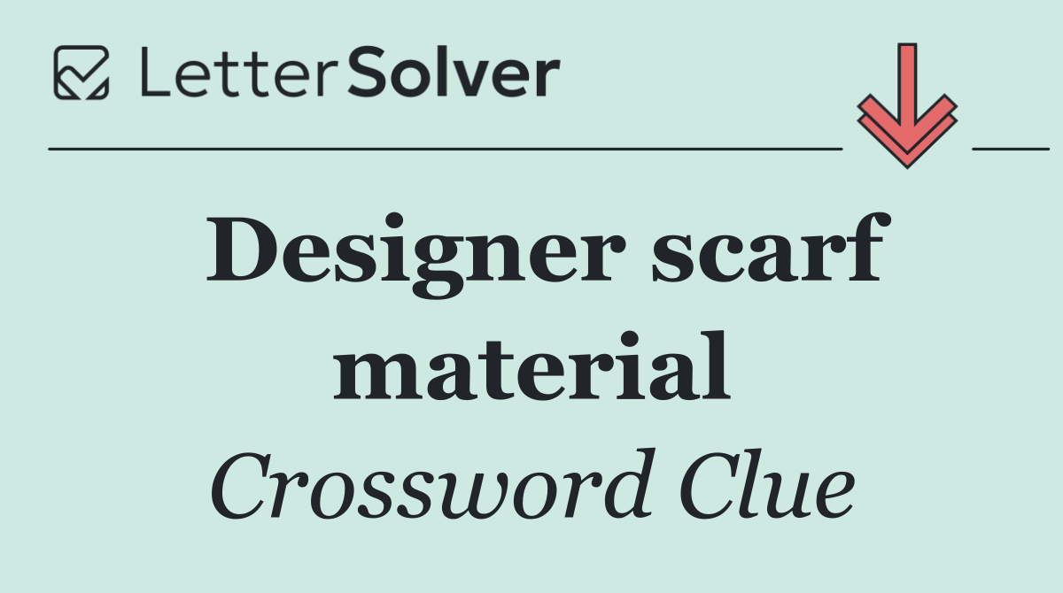 Designer scarf material