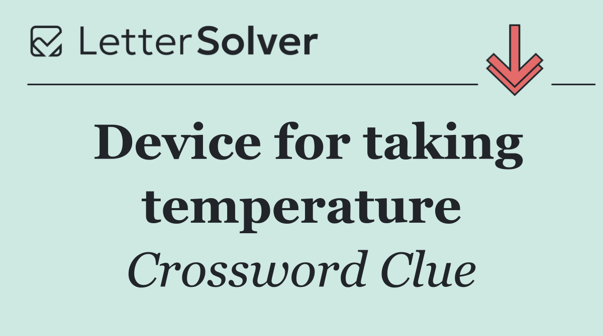 Device for taking temperature