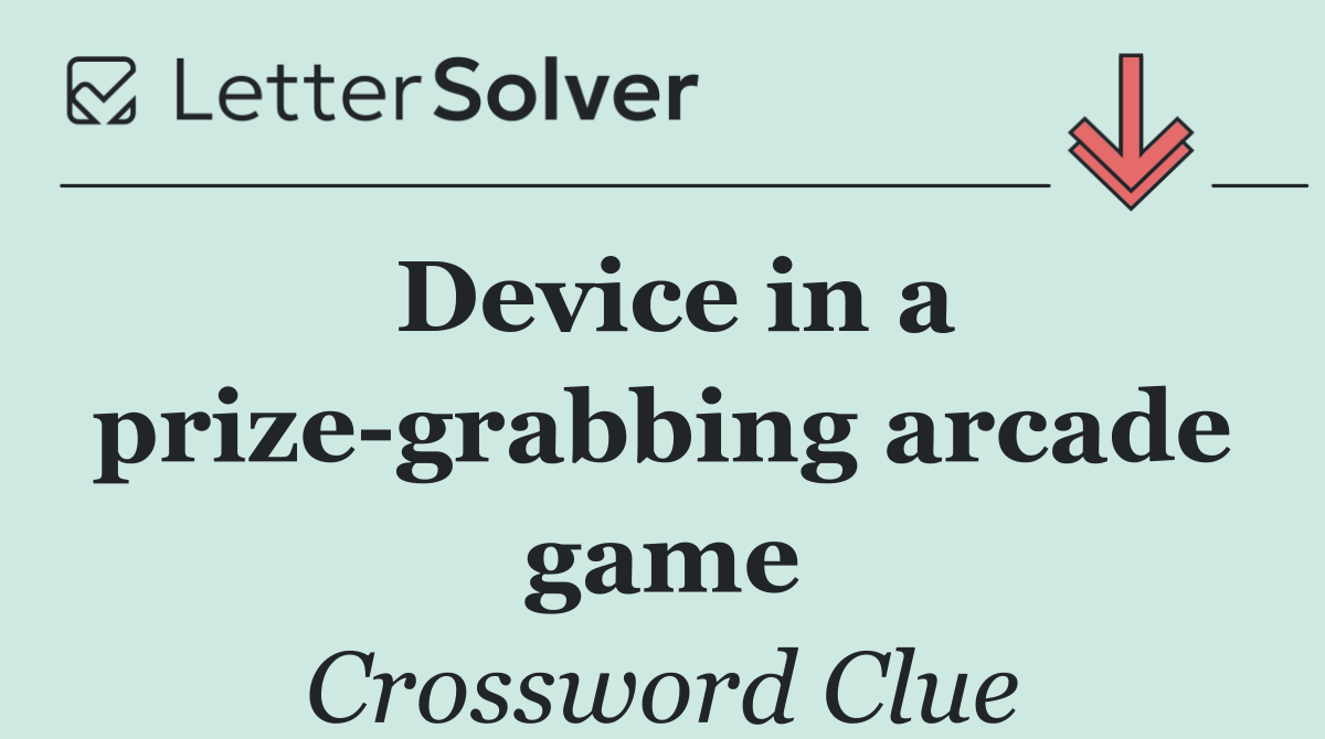 Device in a prize grabbing arcade game