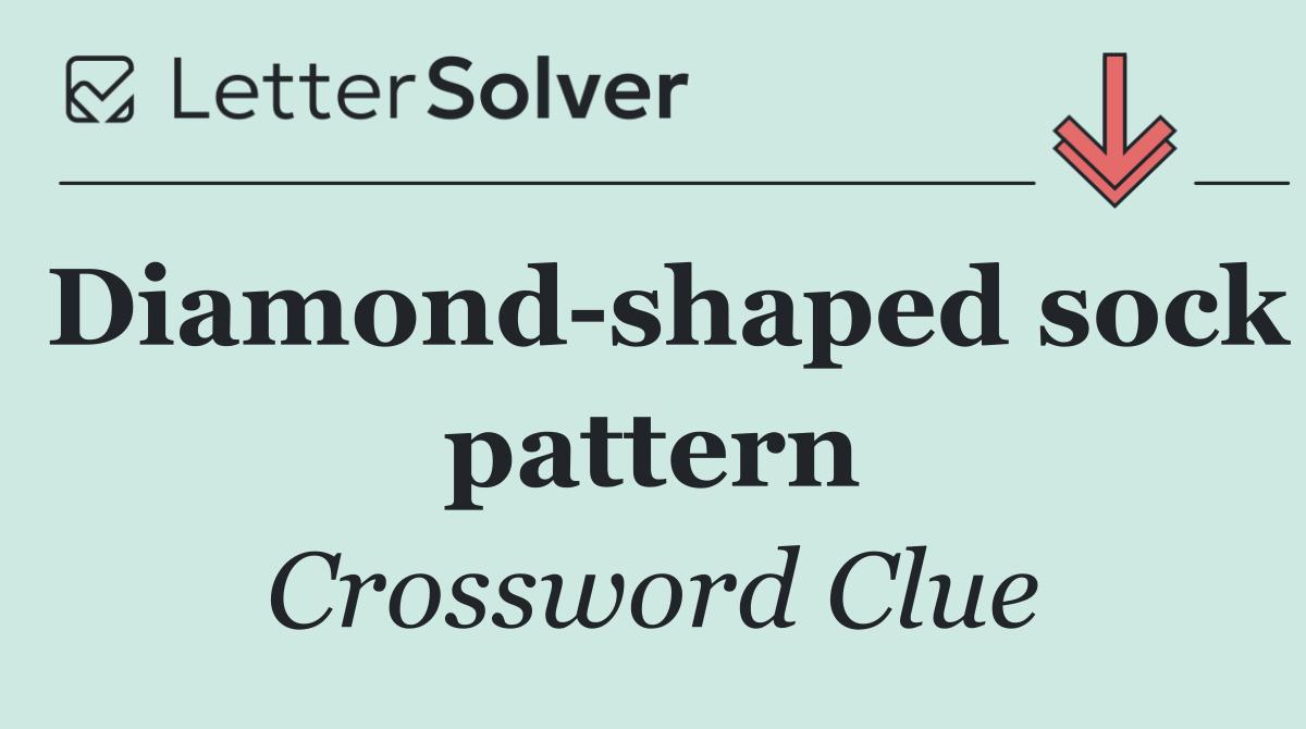 Diamond shaped sock pattern