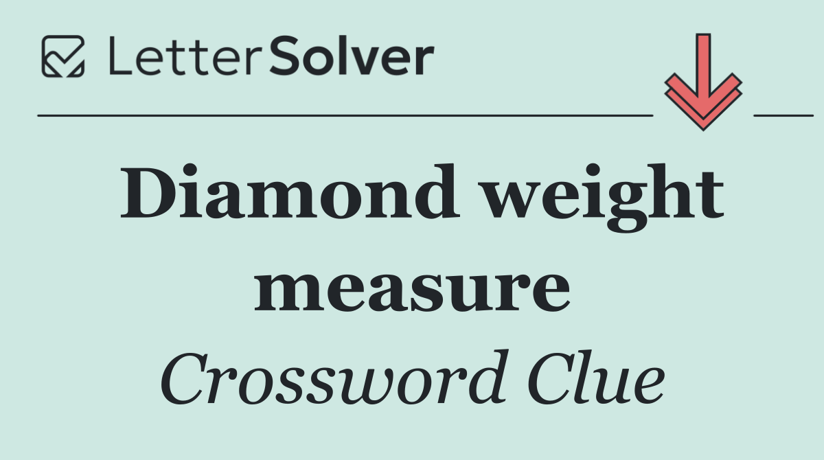 Diamond weight measure
