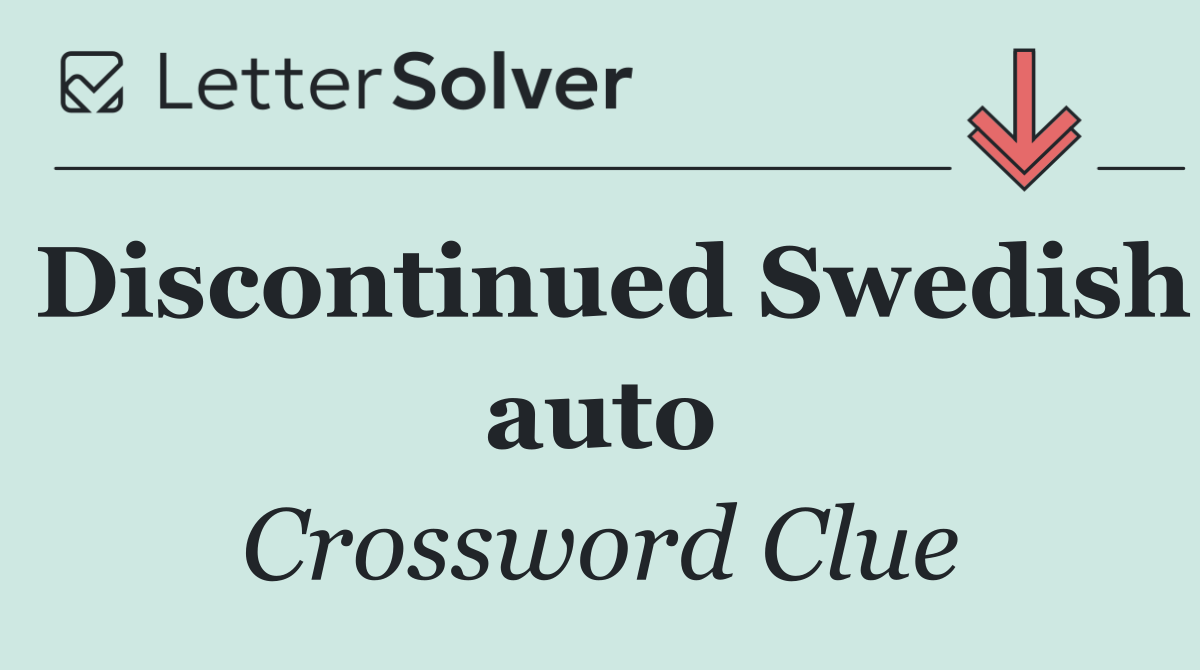 Discontinued Swedish auto