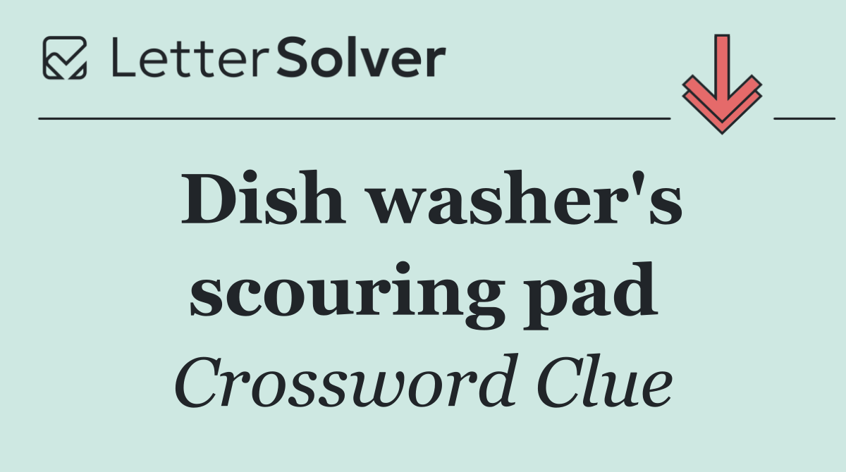 Dish washer's scouring pad