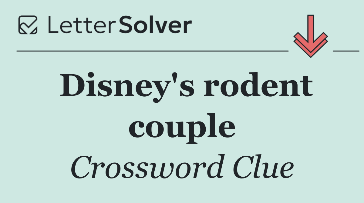 Disney's rodent couple
