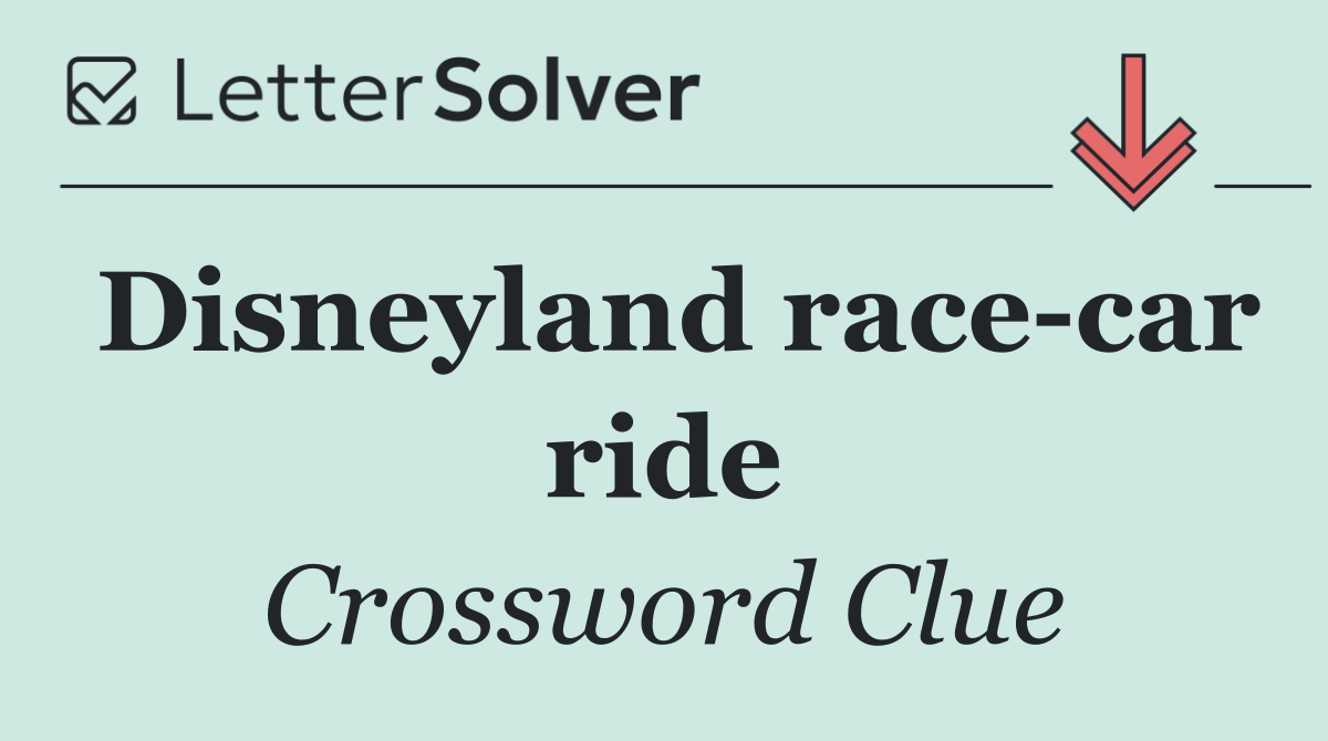 Disneyland race car ride