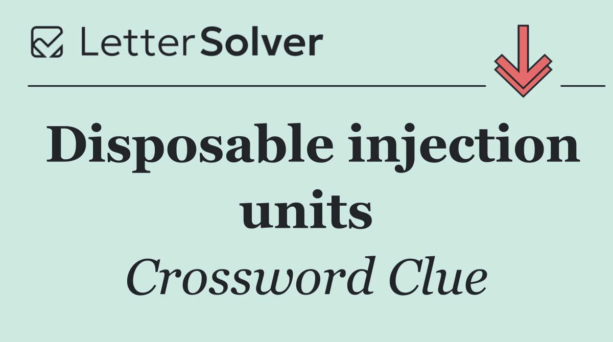 Disposable injection units