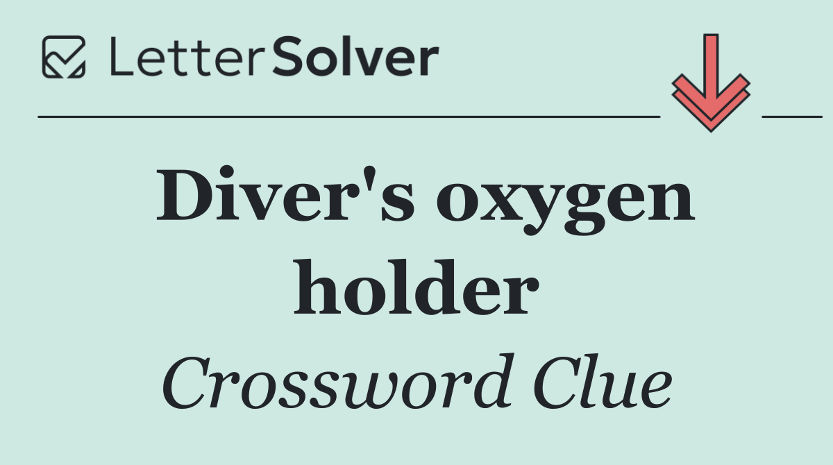 Diver's oxygen holder
