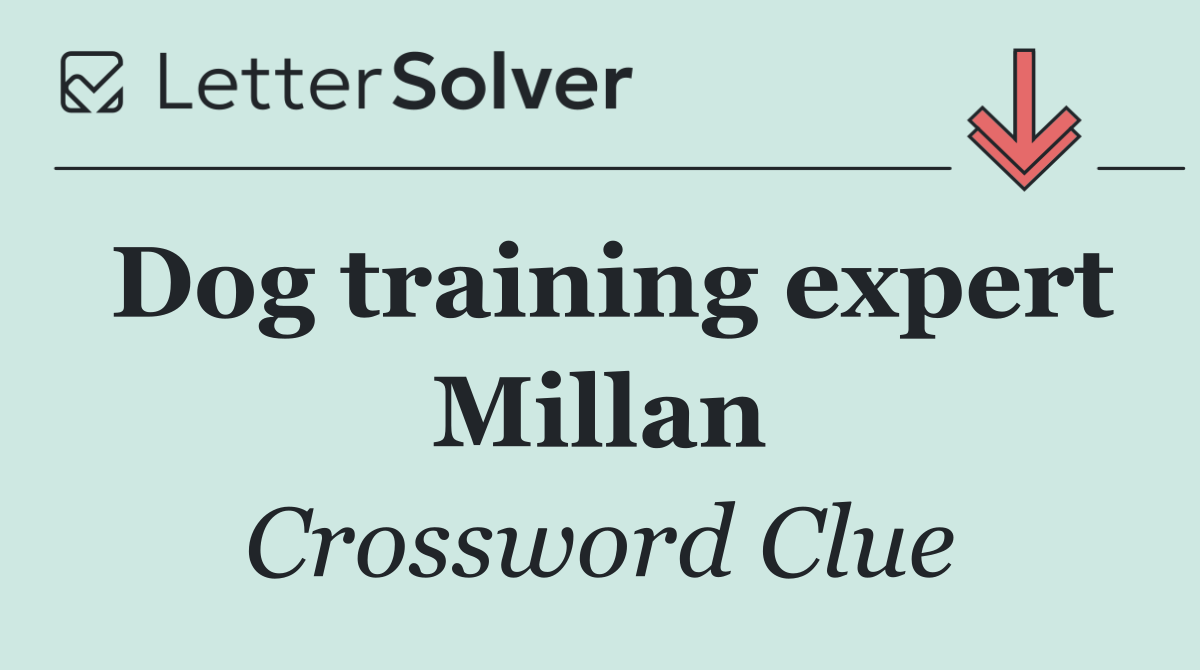 Dog training expert Millan