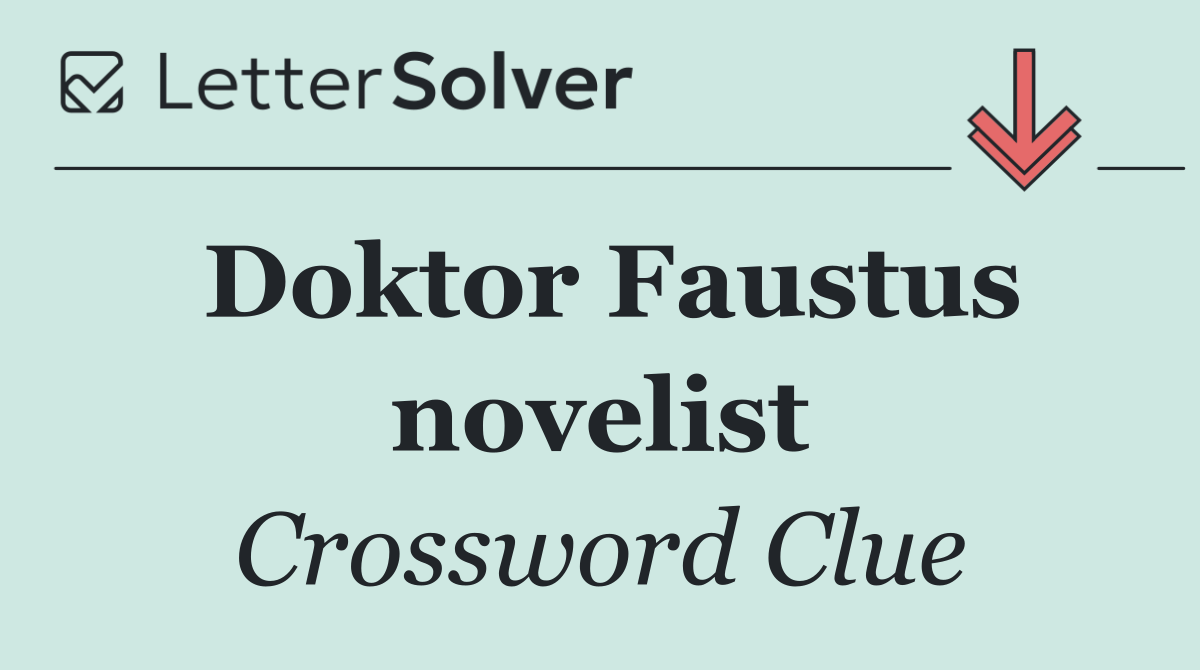 Doktor Faustus novelist