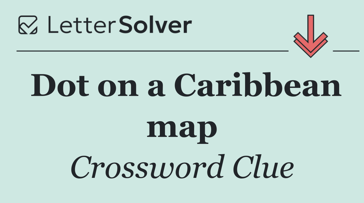 Dot on a Caribbean map