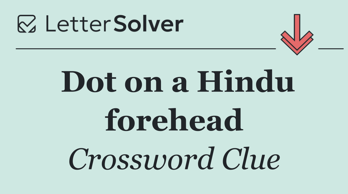 Dot on a Hindu forehead