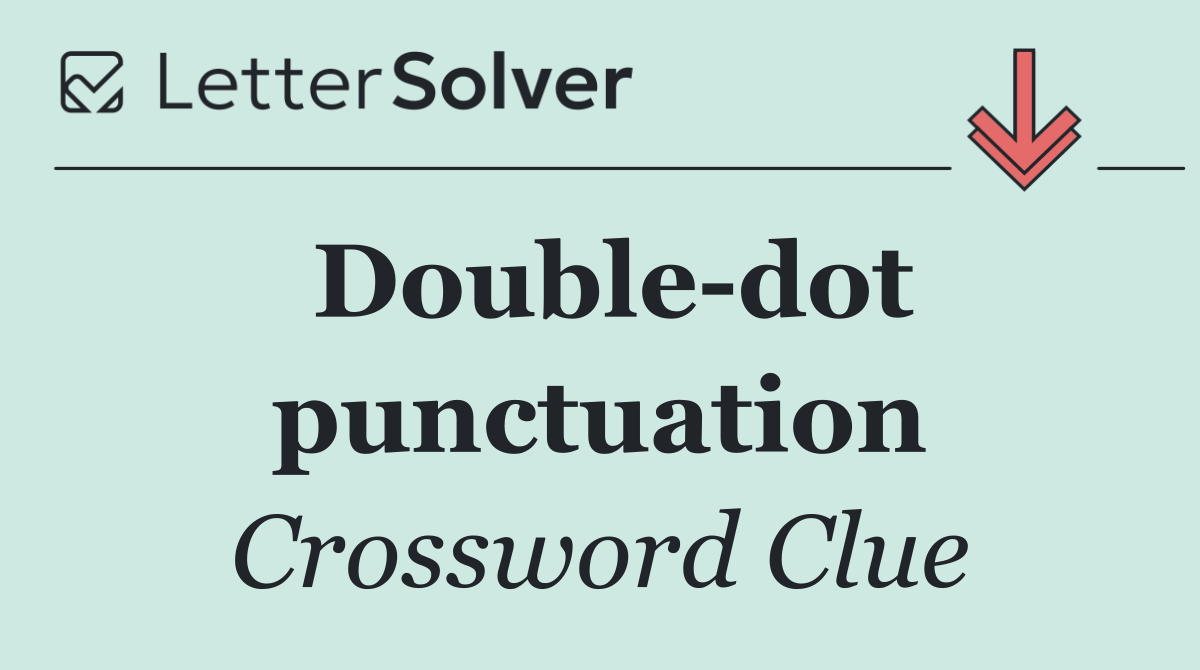 Double dot punctuation