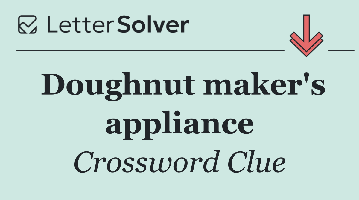 Doughnut maker's appliance