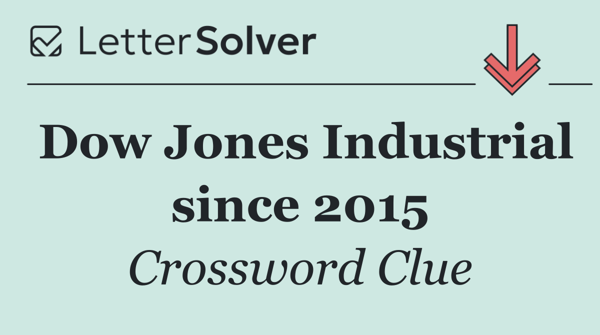 Dow Jones Industrial since 2015
