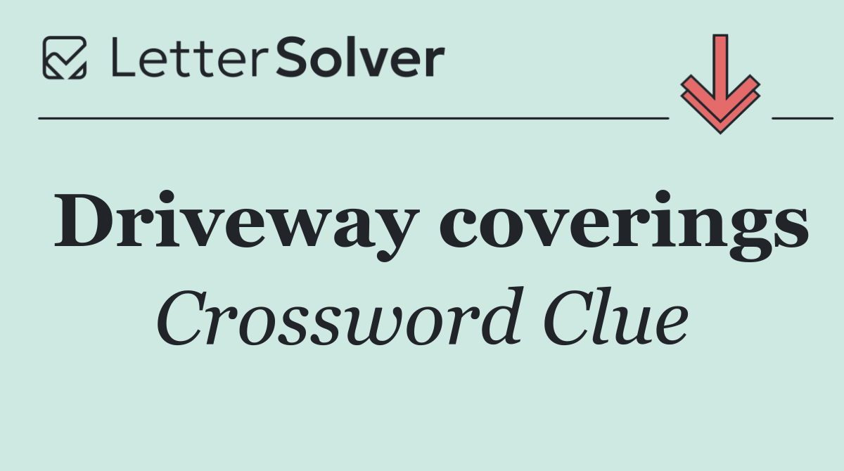 Driveway coverings