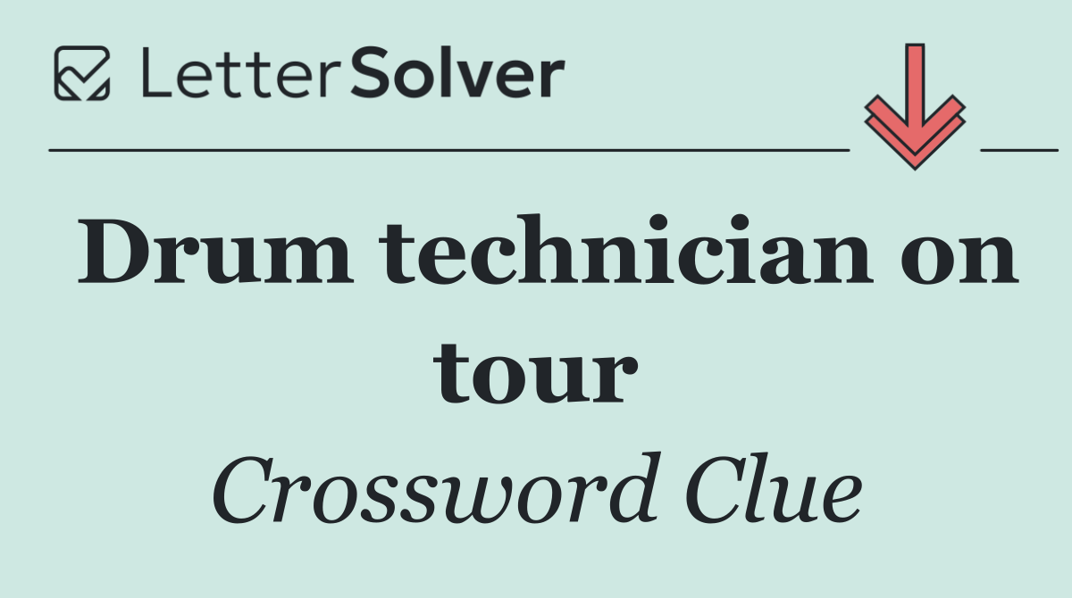 Drum technician on tour