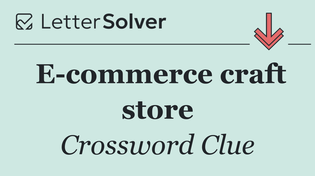 E commerce craft store