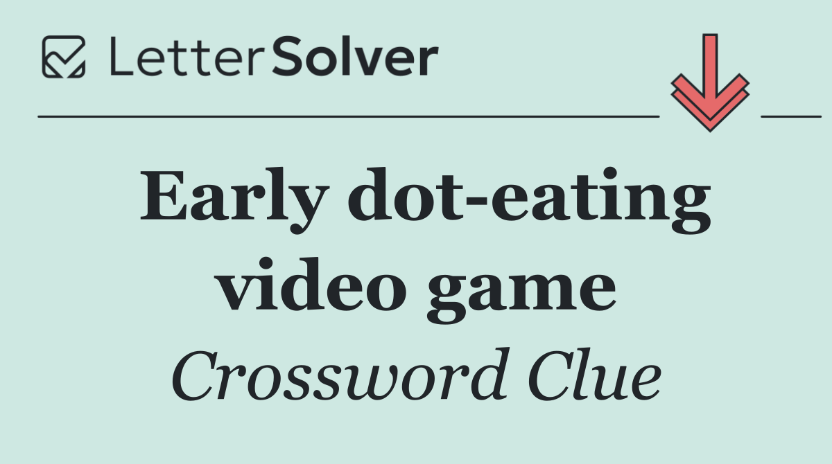 Early dot eating video game