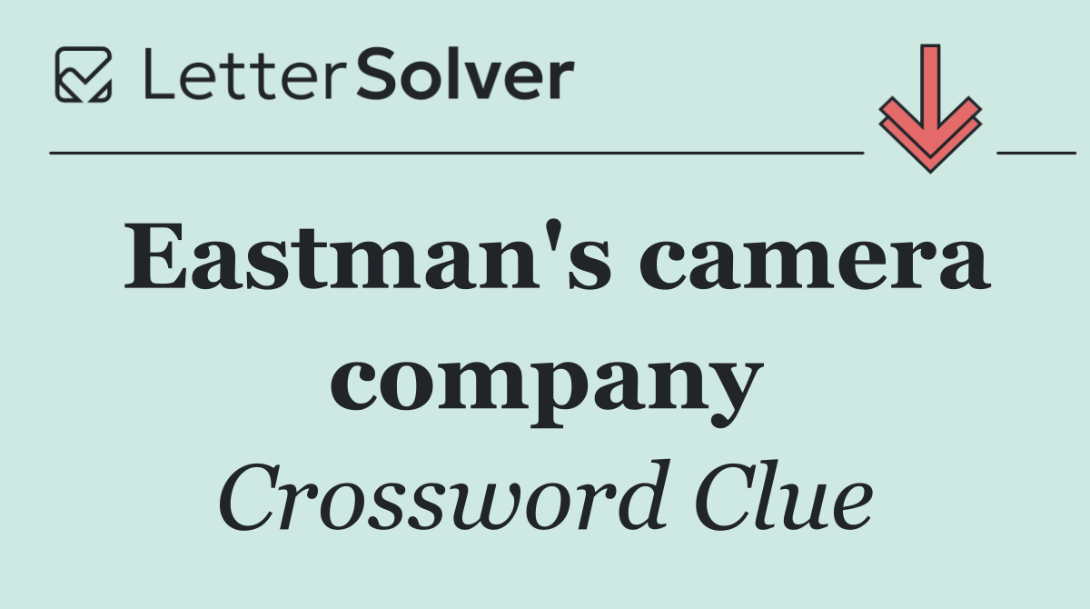 Eastman's camera company