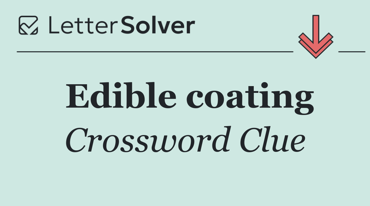 Edible coating