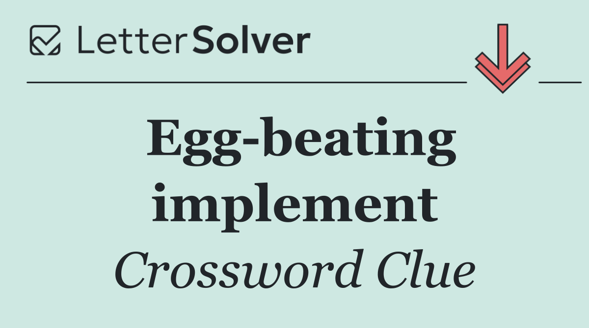 Egg beating implement