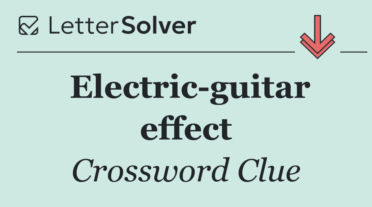 Electric guitar effect