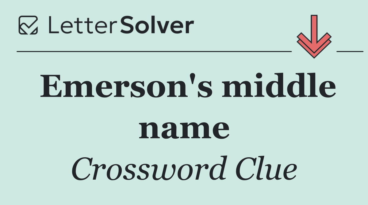 Emerson's middle name