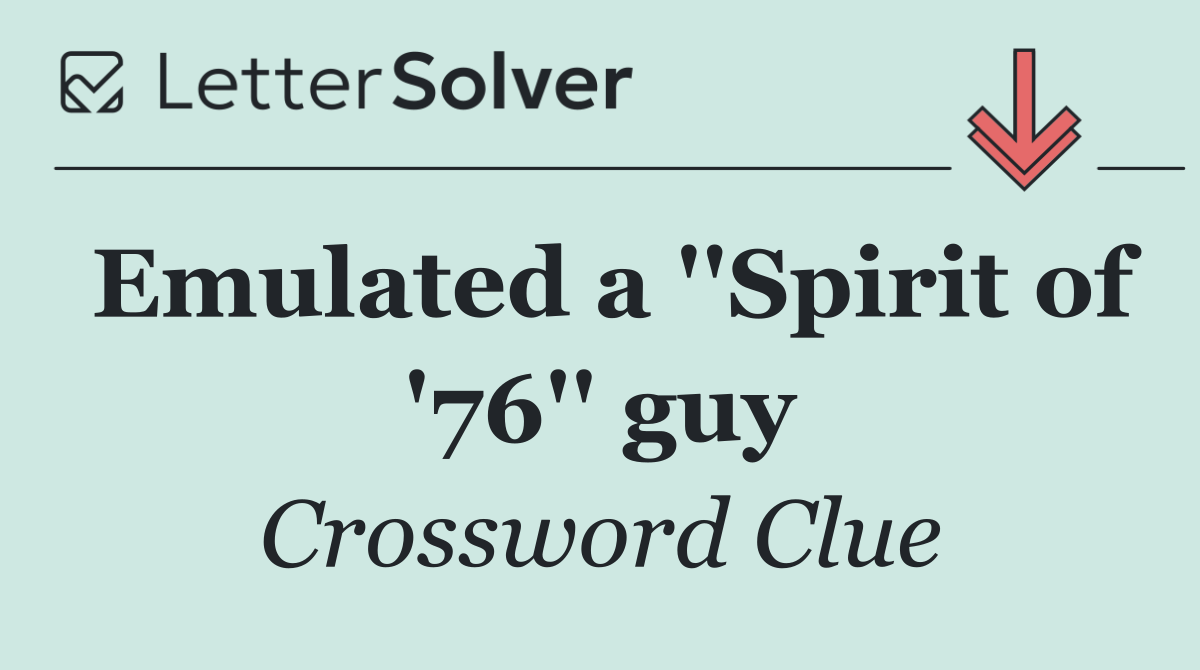Emulated a ''Spirit of '76'' guy