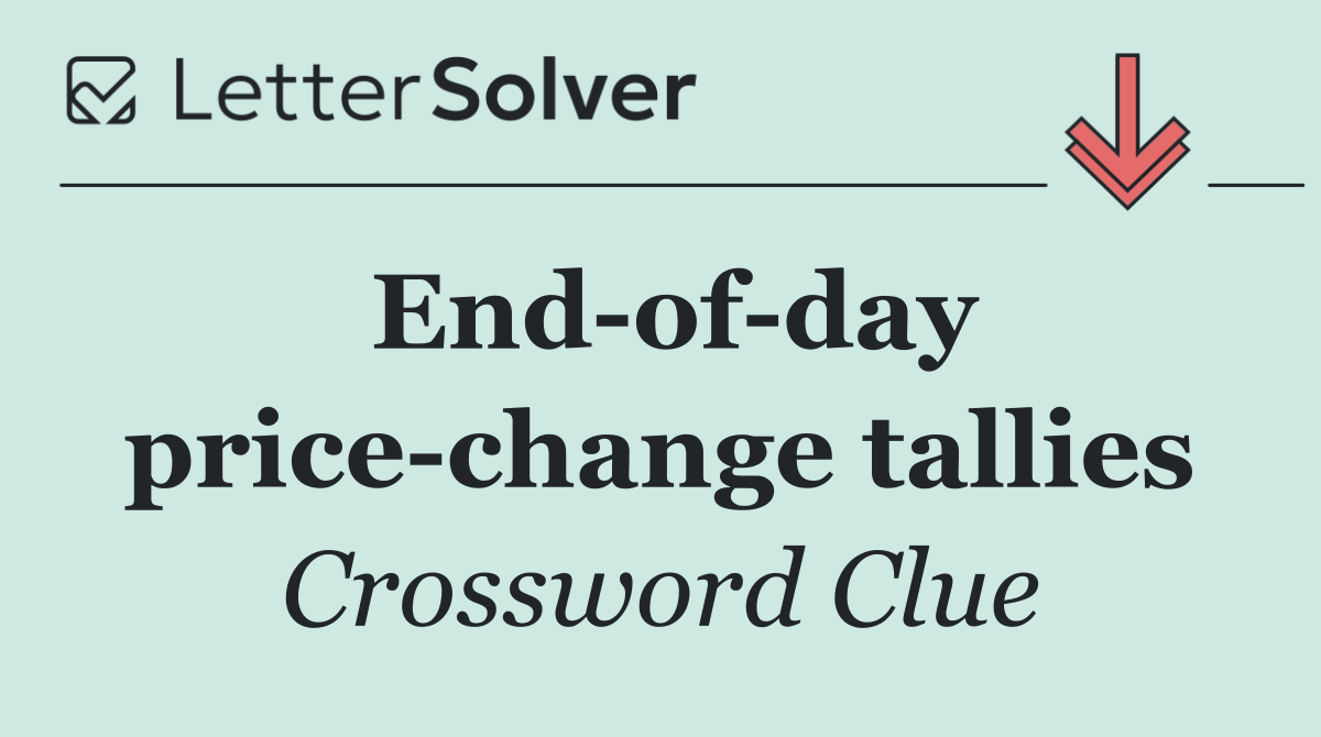 End of day price change tallies