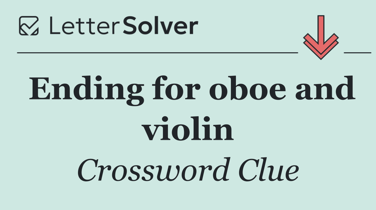 Ending for oboe and violin