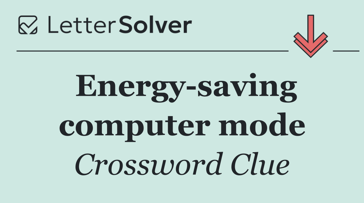 Energy saving computer mode