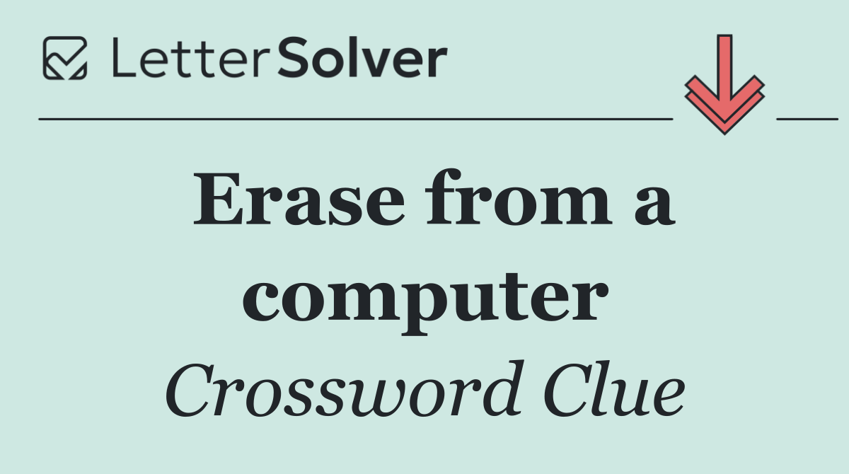 Erase from a computer
