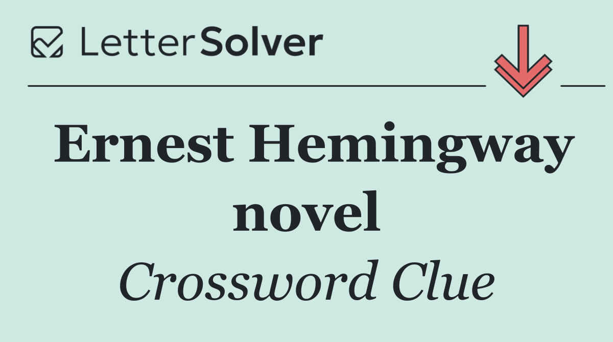 Ernest Hemingway novel