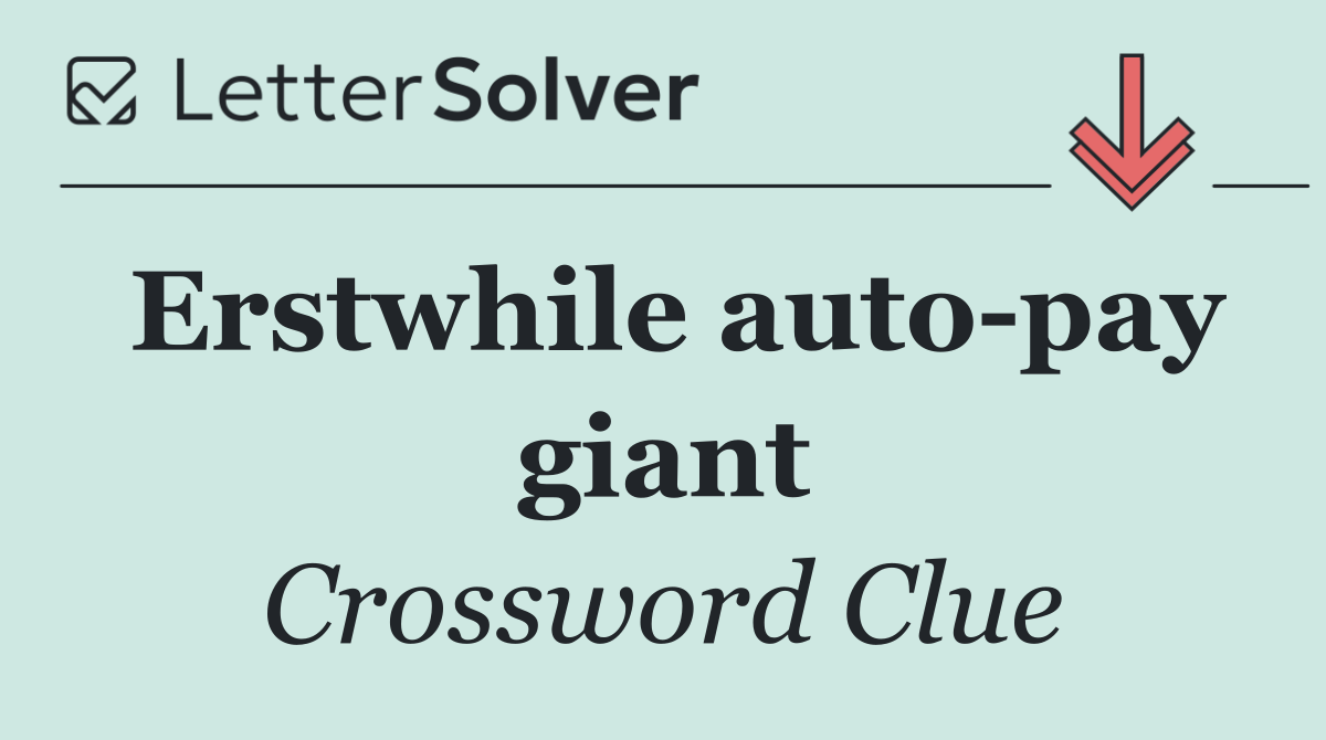 Erstwhile auto pay giant