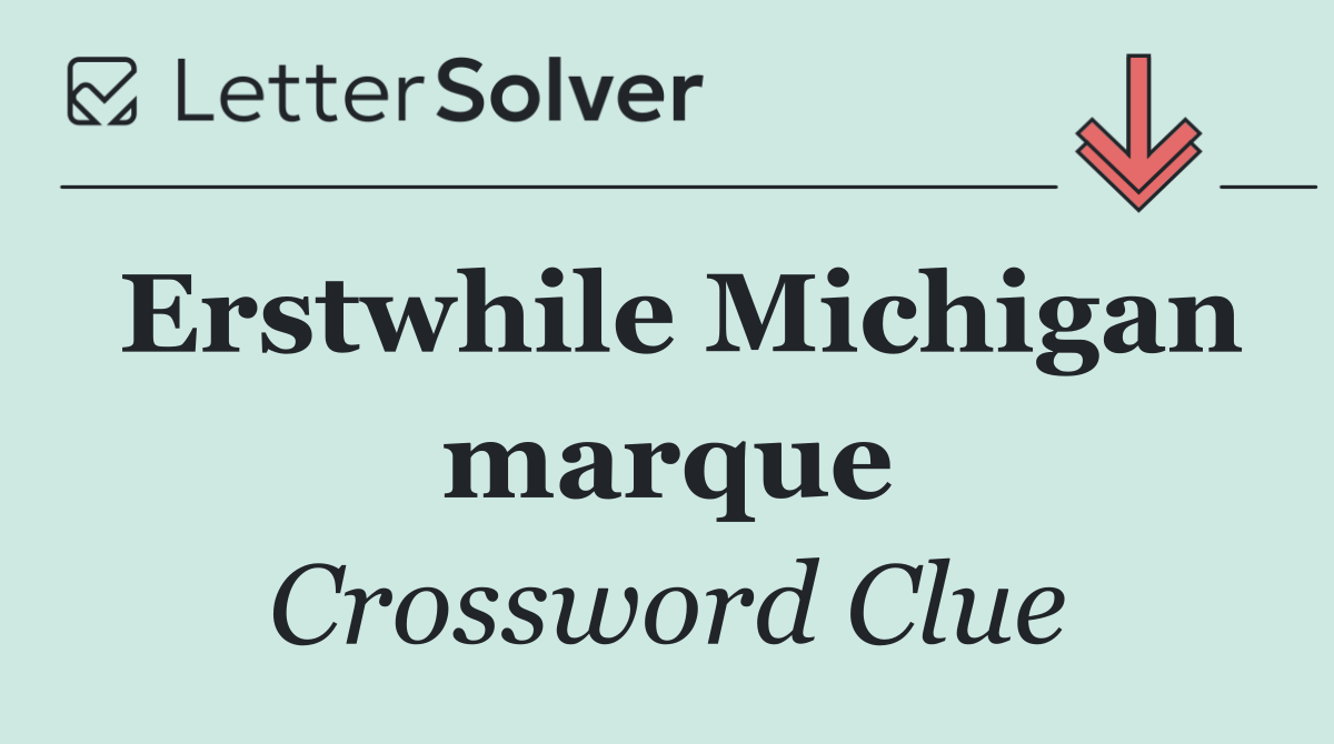 Erstwhile Michigan marque