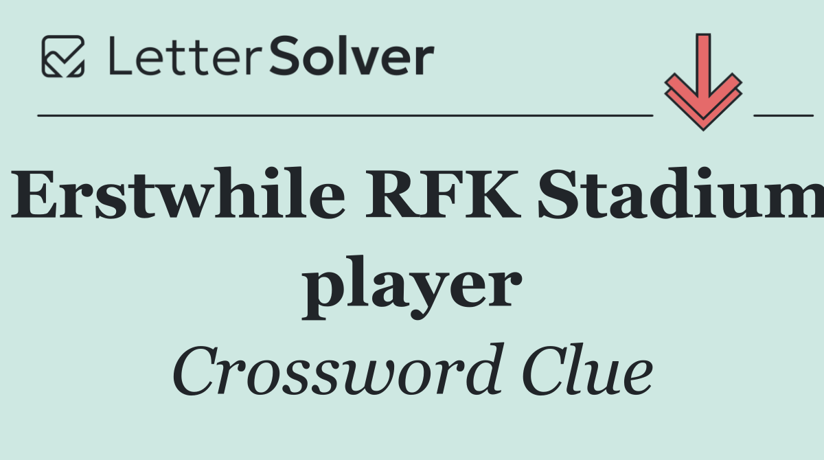 Erstwhile RFK Stadium player