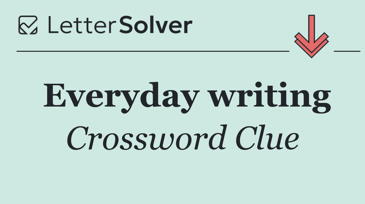 Everyday writing
